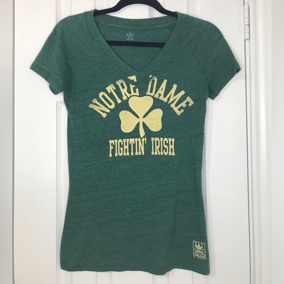 adidas Tops - Adidas Green Notre Dame Fightin' Irish Tee
